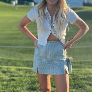 Brandy Melville plaid mini skirt